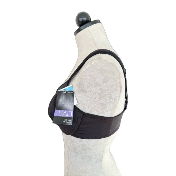 Bali NEW Live It Up Seamless Underwire Bra Petal Pattern Black Size 36C - Picture 5 of 16